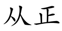 从正的解释