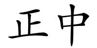 正中的解释