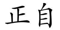 正自的解释