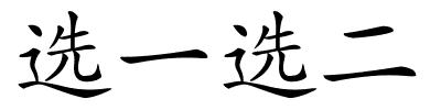 选一选二的解释