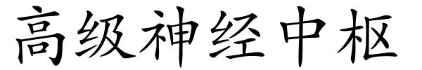 高级神经中枢的解释