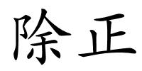 除正的解释