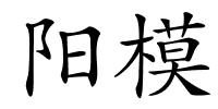 阳模的解释