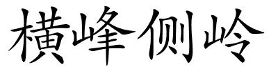 横峰侧岭的解释