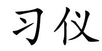 习仪的解释