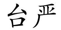 台严的解释