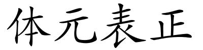 体元表正的解释