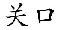 关口的解释