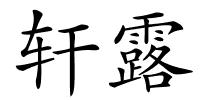 轩露的解释