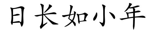 日长如小年的解释