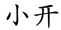 小开的解释