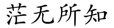 茫无所知的解释