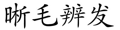 晰毛辨发的解释