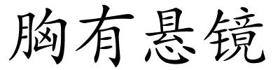 胸有悬镜的解释