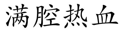 满腔热血的解释