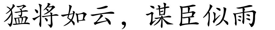 猛将如云，谋臣似雨的解释