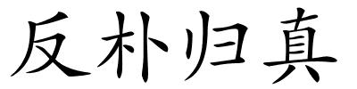 反朴归真的解释