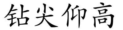 钻尖仰高的解释