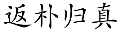 返朴归真的解释