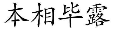 本相毕露的解释