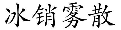 冰销雾散的解释