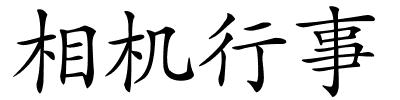 相机行事的解释