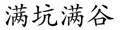 满坑满谷的解释