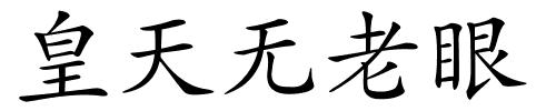 皇天无老眼的解释