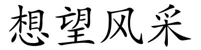 想望风采的解释