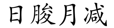 日朘月减的解释