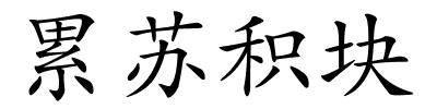 累苏积块的解释