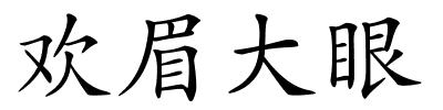 欢眉大眼的解释