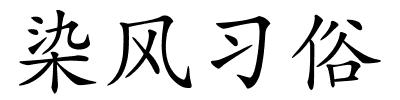 染风习俗的解释