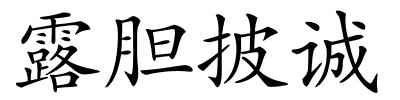 露胆披诚的解释