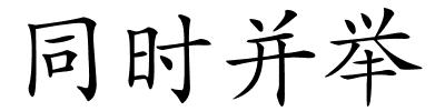 同时并举的解释