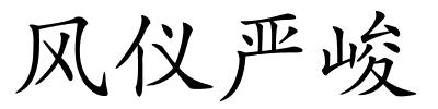 风仪严峻的解释