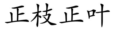 正枝正叶的解释