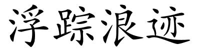 浮踪浪迹的解释