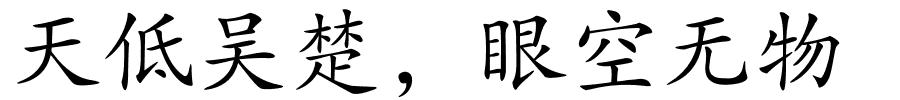 天低吴楚，眼空无物的解释