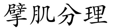 擘肌分理的解释