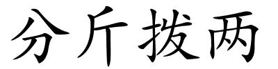 分斤拨两的解释