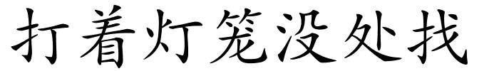 打着灯笼没处找的解释