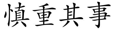 慎重其事的解释