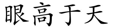 眼高于天的解释