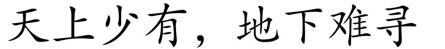 天上少有，地下难寻的解释