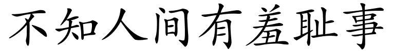 不知人间有羞耻事的解释