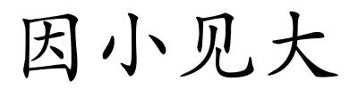 因小见大的解释