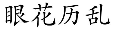 眼花历乱的解释