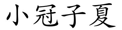 小冠子夏的解释