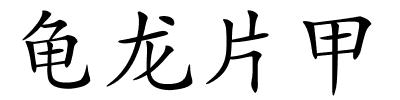 龟龙片甲的解释